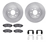 6512-18016 Brake Rotors w/5000 Advanced Brake Pads Kit with Hardware, 2000-2002 GM, Position: Front - image 1