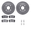 6512-19001 Brake Rotors w/5000 Advanced Brake Pads Kit with Hardware, 1988-1992 Daihatsu, Position: Front - image 1