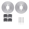 6512-20031 Brake Rotors w/5000 Advanced Brake Pads Kit with Hardware, 1968-1970 Jaguar, Position: Rear - image 1