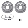 6512-20040 Brake Rotors w/5000 Advanced Brake Pads Kit with Hardware, 1987-1987 Jaguar, Position: Rear - image 1