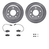 6512-20041 Brake Rotors w/5000 Advanced Brake Pads Kit with Hardware, 1987-1989 Jaguar, Position: Rear - image 1