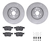6512-20146 Brake Rotors w/5000 Advanced Brake Pads Kit with Hardware, 2017-2020 Multiple Makes/Models, Position: Front - image 1