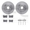 6512-21000 Brake Rotors w/5000 Advanced Brake Pads Kit with Hardware, Fits Select Kia/Hyundai/Genesis, Position: Front - image 1