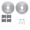 6512-21047 Brake Rotors w/5000 Advanced Brake Pads Kit with Hardware, 1995-1997 Kia/Hyundai/Genesis, Position: Rear - image 1
