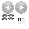 6512-21059 Brake Rotors w/5000 Advanced Brake Pads Kit with Hardware, 2003-2005 Kia/Hyundai/Genesis, Position: Front - image 1