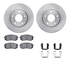6512-21068 Brake Rotors w/5000 Advanced Brake Pads Kit with Hardware, 2007-2010 Kia/Hyundai/Genesis, Position: Front - image 1