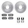 6512-21071 Brake Rotors w/5000 Advanced Brake Pads Kit with Hardware, 2007-2012 Kia/Hyundai/Genesis, Position: Rear - image 1