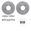 6512-21073 Brake Rotors w/5000 Advanced Brake Pads Kit with Hardware, 1995-1997 Kia/Hyundai/Genesis, Position: Front - image 1