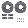 6512-21074 Brake Rotors w/5000 Advanced Brake Pads Kit with Hardware, 1998-2002 Kia/Hyundai/Genesis, Position: Front - image 1