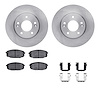 6512-21081 Brake Rotors w/5000 Advanced Brake Pads Kit with Hardware, 2010-2013 Kia/Hyundai/Genesis, Position: Front - image 1
