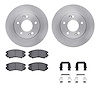6512-21086 Brake Rotors w/5000 Advanced Brake Pads Kit with Hardware, 2010-2011 Kia/Hyundai/Genesis, Position: Front - image 1