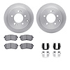 6512-21090 Brake Rotors w/5000 Advanced Brake Pads Kit with Hardware, 2010-2013 Kia/Hyundai/Genesis, Position: Rear - image 1