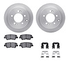 6512-21091 Brake Rotors w/5000 Advanced Brake Pads Kit with Hardware, 2010-2013 Kia/Hyundai/Genesis, Position: Rear - image 1