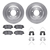 6512-21099 Brake Rotors w/5000 Advanced Brake Pads Kit with Hardware, Fits Select Kia/Hyundai/Genesis, Position: Rear - image 1