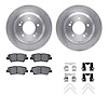 6512-21100 Brake Rotors w/5000 Advanced Brake Pads Kit with Hardware, 2018-2020 Kia/Hyundai/Genesis, Position: Rear - image 1