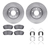 6512-21117 Brake Rotors w/5000 Advanced Brake Pads Kit with Hardware, 2018-2019 Kia/Hyundai/Genesis, Position: Front - image 1