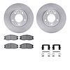 6512-21134 Brake Rotors w/5000 Advanced Brake Pads Kit with Hardware, 2004-2005 Kia/Hyundai/Genesis, Position: Front - image 1