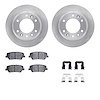 6512-21143 Brake Rotors w/5000 Advanced Brake Pads Kit with Hardware, 2007-2014 Kia/Hyundai/Genesis, Position: Rear - image 1
