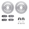 6512-21152 Brake Rotors w/5000 Advanced Brake Pads Kit with Hardware, 2009-2010 Kia/Hyundai/Genesis, Position: Rear - image 1