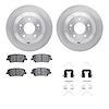6512-21158 Brake Rotors w/5000 Advanced Brake Pads Kit with Hardware, 2015-2020 Kia/Hyundai/Genesis, Position: Rear - image 1