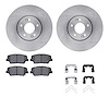 6512-21161 Brake Rotors w/5000 Advanced Brake Pads Kit with Hardware, 2015-2020 Kia/Hyundai/Genesis, Position: Front - image 1