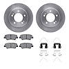 6512-21170 Brake Rotors w/5000 Advanced Brake Pads Kit with Hardware, Fits Select Kia/Hyundai/Genesis, Position: Rear - image 1