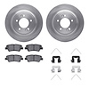 6512-21179 Brake Rotors w/5000 Advanced Brake Pads Kit with Hardware, Fits Select Kia/Hyundai/Genesis, Position: Rear - image 1