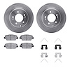 6512-21185 Brake Rotors w/5000 Advanced Brake Pads Kit with Hardware, 2017-2019 Kia/Hyundai/Genesis, Position: Rear - image 1