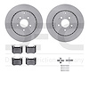 6512-21193 Brake Rotors w/5000 Advanced Brake Pads Kit with Hardware, Fits Select Kia/Hyundai/Genesis, Position: Rear