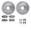 6512-21197 Brake Rotors w/5000 Advanced Brake Pads Kit with Hardware, Fits Select Kia/Hyundai/Genesis, Position: Rear - image 1