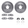 6512-21200 Brake Rotors w/5000 Advanced Brake Pads Kit with Hardware, Fits Select Kia/Hyundai/Genesis, Position: Rear - image 1