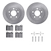 6512-27065 Brake Rotors w/5000 Advanced Brake Pads Kit with Hardware, 1967-1972 Volvo, Position: Front - image 1