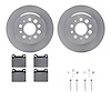 6512-27072 Brake Rotors w/5000 Advanced Brake Pads Kit with Hardware, 1967-1974 Volvo, Position: Rear - image 1