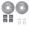 6512-27078 Brake Rotors w/5000 Advanced Brake Pads Kit with Hardware, 1969-1971 Volvo, Position: Rear - image 1