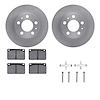 6512-27118 Brake Rotors w/5000 Advanced Brake Pads Kit with Hardware, 1976-1984 Volvo, Position: Front - image 1