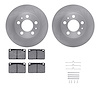 6512-27119 Brake Rotors w/5000 Advanced Brake Pads Kit with Hardware, 1979-1984 Volvo, Position: Front - image 1