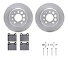 6512-27127 Brake Rotors w/5000 Advanced Brake Pads Kit with Hardware, 1975-1997 Volvo, Position: Rear - image 1