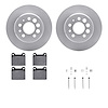 6512-27128 Brake Rotors w/5000 Advanced Brake Pads Kit with Hardware, 1974-1975 Volvo, Position: Rear - image 1