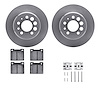 6512-27129 Brake Rotors w/5000 Advanced Brake Pads Kit with Hardware, 1975-1987 Volvo, Position: Rear - image 1
