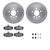 6512-27154 Brake Rotors w/5000 Advanced Brake Pads Kit with Hardware, 1988-1994 Volvo, Position: Rear - image 1