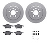 6512-27199 Brake Rotors w/5000 Advanced Brake Pads Kit with Hardware, 1999-2009 Volvo, Position: Rear - image 1