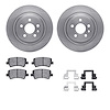 6512-27242 Brake Rotors w/5000 Advanced Brake Pads Kit with Hardware, 2018-2018 Volvo, Position: Rear - image 1