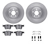 6512-27316 Brake Rotors w/5000 Advanced Brake Pads Kit with Hardware, 2016-2021 Volvo, Position: Rear - image 1