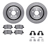 6512-27354 Brake Rotors w/5000 Advanced Brake Pads Kit with Hardware, 2008-2016 Volvo, Position: Rear - image 1