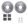 6512-31151 Brake Rotors w/5000 Advanced Brake Pads Kit with Hardware, 1979-1981 BMW, Position: Rear - image 1