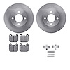 6512-31158 Brake Rotors w/5000 Advanced Brake Pads Kit with Hardware, 1977-1977 BMW, Position: Front - image 1