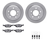 6512-31191 Brake Rotors w/5000 Advanced Brake Pads Kit with Hardware, 1981-1986 BMW, Position: Rear - image 1