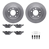 6512-31224 Brake Rotors w/5000 Advanced Brake Pads Kit with Hardware, 1989-1995 BMW, Position: Rear - image 1