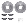 6512-31234 Brake Rotors w/5000 Advanced Brake Pads Kit with Hardware, 1992-2006 BMW, Position: Front - image 1
