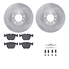 6512-31247 Brake Rotors w/5000 Advanced Brake Pads Kit with Hardware, 2000-2000 BMW, Position: Front - image 1